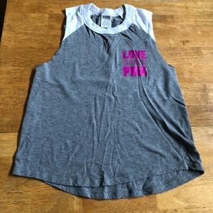 Pink jersey like tank top very nice Size XS Cute